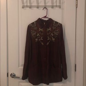 Free People Beaded Button-up
